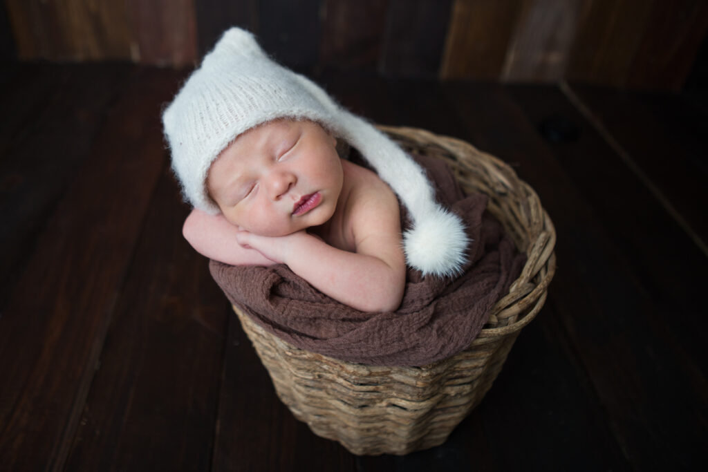newborn baby boy with hat